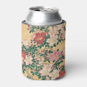 Porta-lata Flores Vintage Azalea Pintura Japonesa