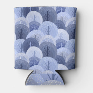 Porta-lata Floresta de inverno, árvores de Natal, design sem 