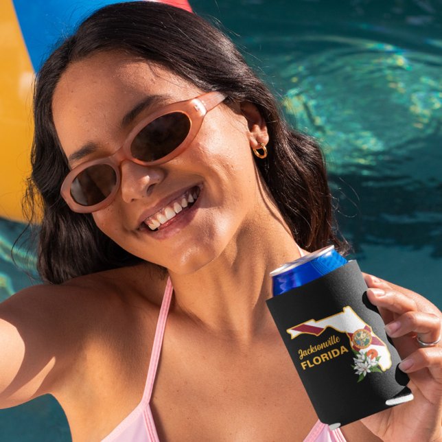 Porta-lata Flórida Sinalizador e Flor Personalizado Cooler (Criador carregado)