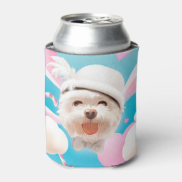 Porta-lata Fluffy Dog com White Hat