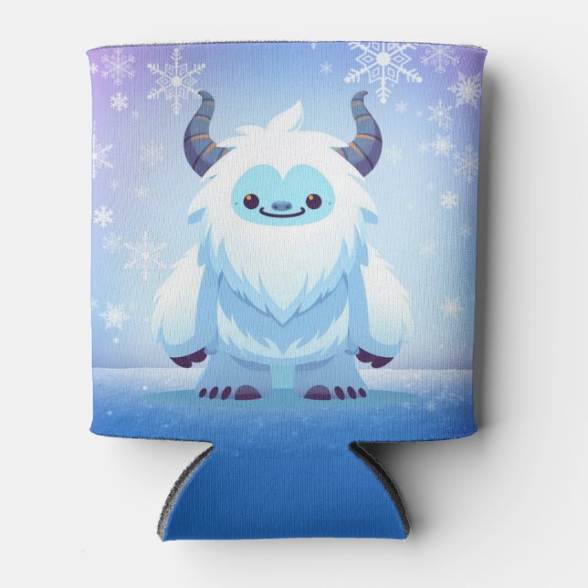 Porta-lata Fofa Christmas/inverno yeti (Frente)