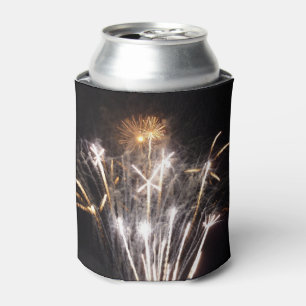 Porta-lata Fogos de Artifício Brancos e Dourados II Celebraçã
