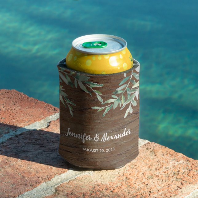 Porta-lata Folhas de aquarela castigo de noz (Piscina in situ)