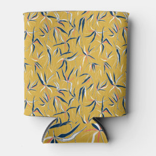 Porta-lata Folhas De Bambu: Padrão De Vintagem Tossed
