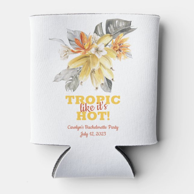 Porta-lata Folhas de Banana Tropic como se estivesse Quente!  (Frente)