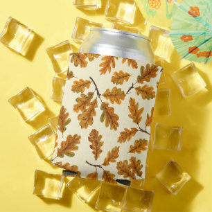 Porta-lata Folhas de carvalho autóctones em branco