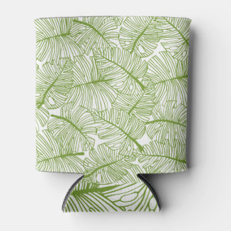 Porta-lata Folhas de Monstera, design floral sem costura.
