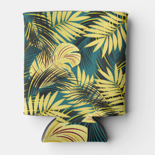 Porta-lata Folhas de Palma: Vintage Escuro Tropical