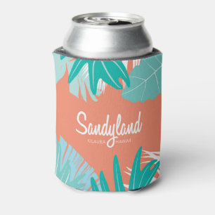 Porta-lata Folhas tropicais havaianas de Sandyland