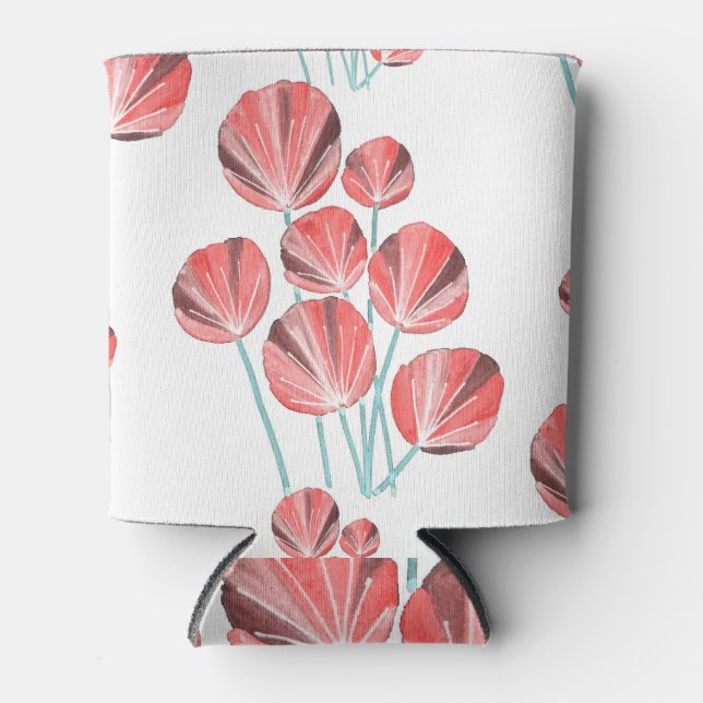 Porta-lata Folhas Tropicais: Padrão Criativo Desenhado À Mão (Frente)