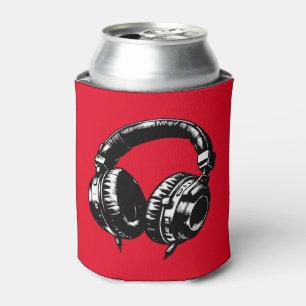 Porta-lata Fones de ouvido de música Black DJ
