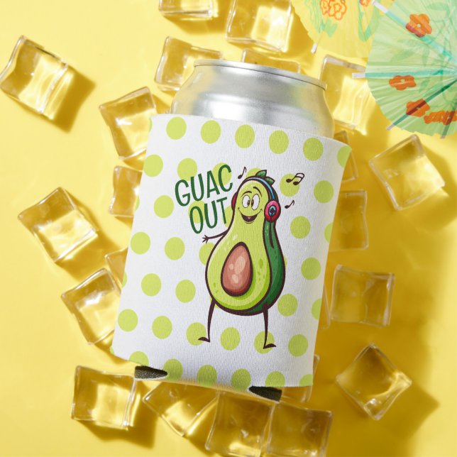 Porta-lata Fones de ouvido Engraçados de Música (Verão in situ)