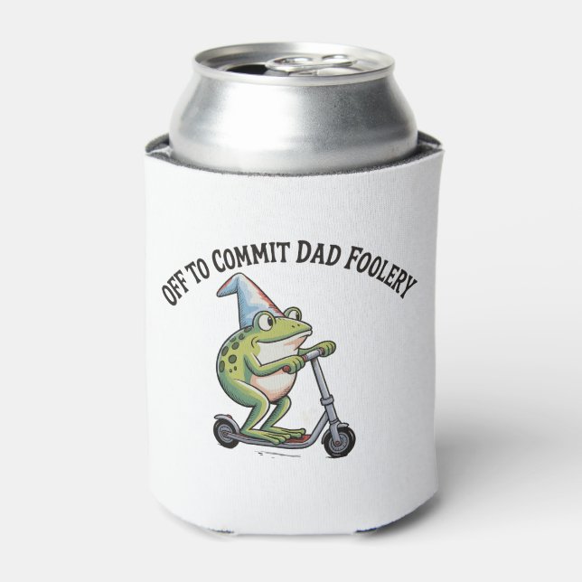 Porta-lata Fora para cometer tolices de pai sapo Dia dos Pais (Can Front)