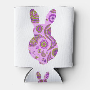 Porta-lata Forma de coelhinho de padrão rosa