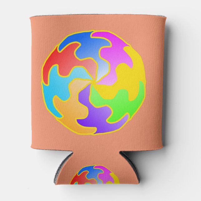 Porta-lata Forma do Círculo abstrato (Frente)