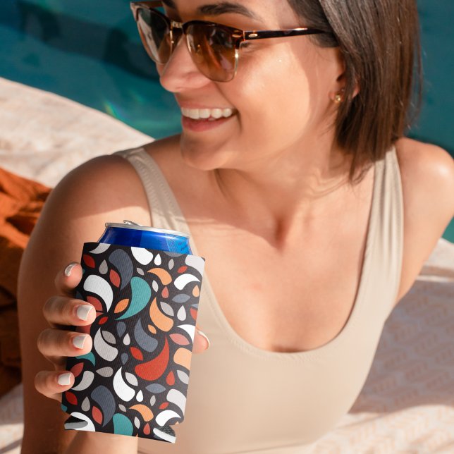 Porta-lata Forma Geométrica Mínima abstrato (Geometric shapes pattern can cooler)