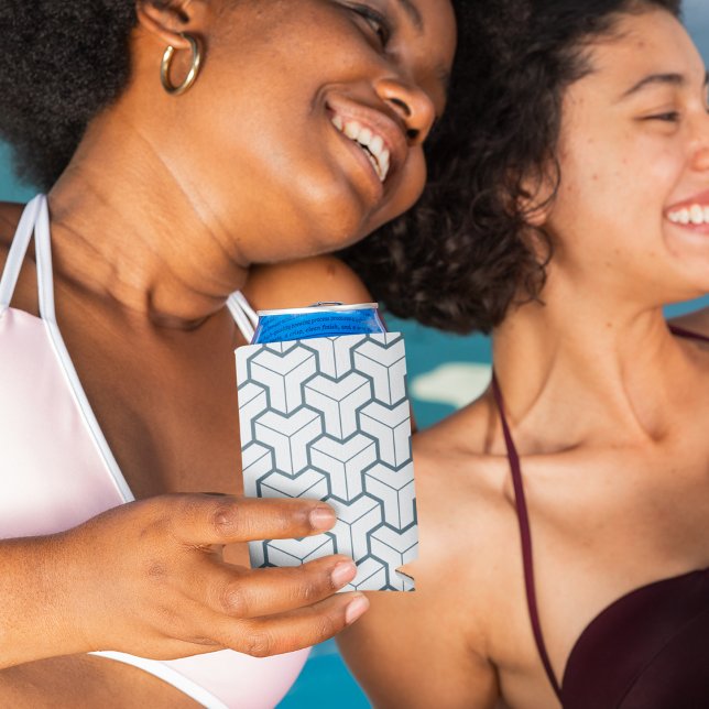 Porta-lata Formas Geométricas Padrão Invisível (can cooler)