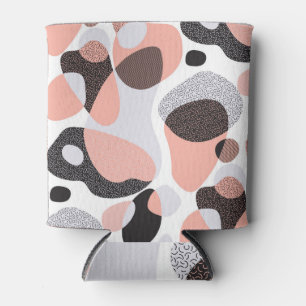 Porta-lata Formas naturais: Textura geométrica sem costura.