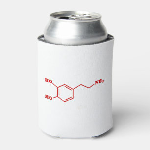 Porta-lata Fórmula química molecular da dopamina