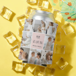 Porta-lata Foto Collage Mãe Nós Amo Você Melhor Presente Mãe