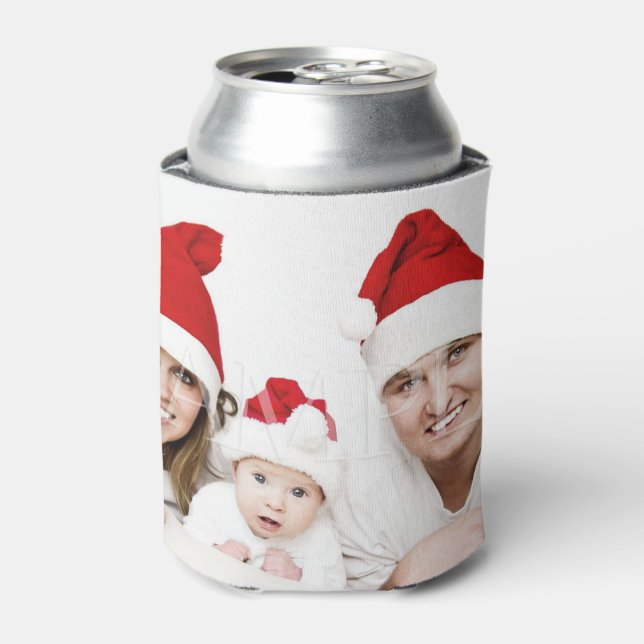 Porta-lata Foto da família de Natal | Carregar a sua fotograf (Can Front)