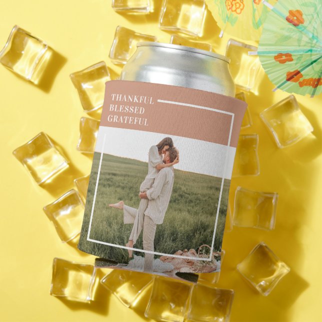 Porta-lata Foto da família moderna | Agradecido Grateful (Verão in situ)