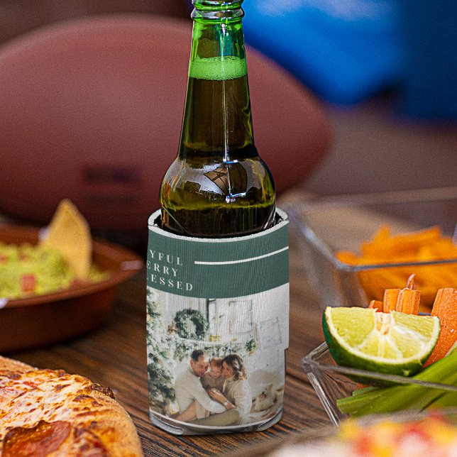 Porta-lata Foto da família moderna | Feliz alegre abençoada | (Criador carregado)