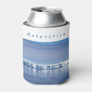 Porta-lata Foto da paisagem do iceberg Antártica com texto b