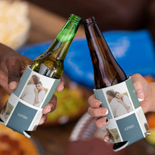 Porta-lata Foto de Colagem da Família Moderna   Love Live Her