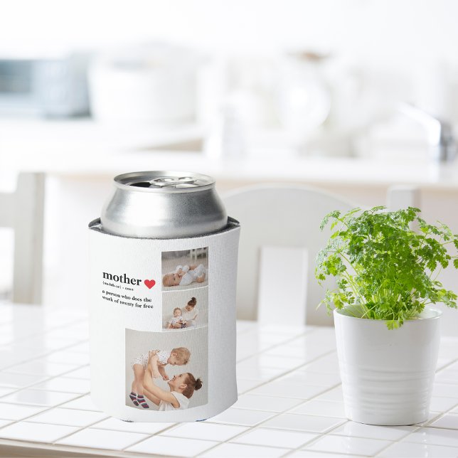 Porta-lata Foto de Colagem Moderna e Texto Vermelho Doente Mã (Criador carregado)