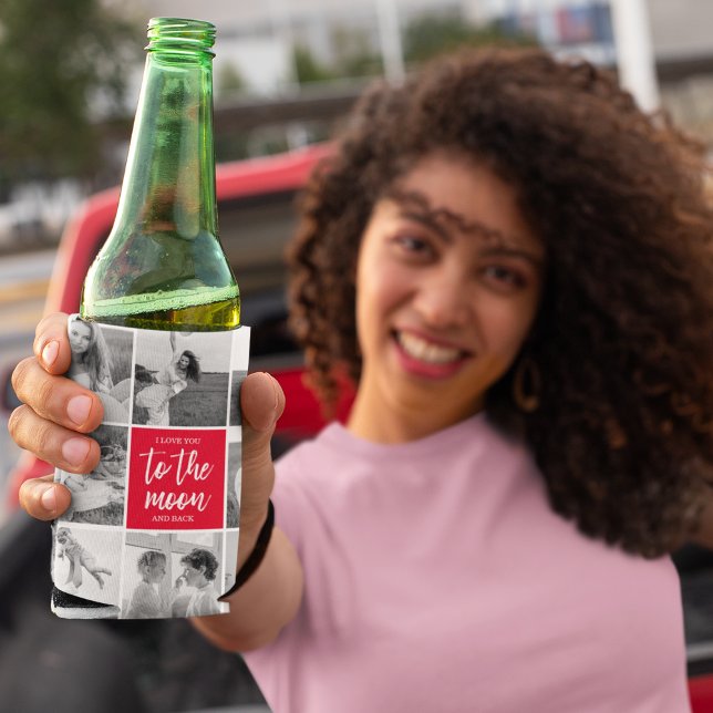 Porta-lata Foto Do Casal De Colagem Moderna E Citação Da Lua (Criador carregado)