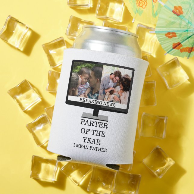 Porta-lata Foto do pai 2 personalizada do ano (Verão in situ)