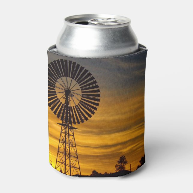 Porta-lata Foto do pôr do sol do moinho (Can Front)