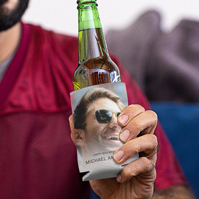 Porta-lata Foto Moderna Aniversário (Criador carregado)