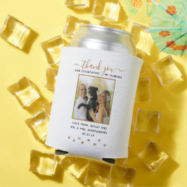 Porta-lata Foto personalizada de casamento de animais de esti