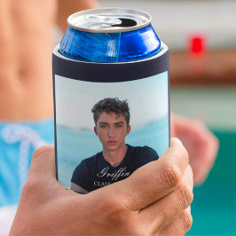 Porta-lata Foto Personalizada de Graduação Moderna de Formand