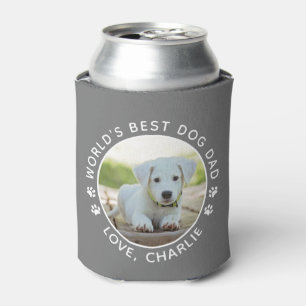 Porta-lata Foto personalizada de um melhor Pai de cachorro do