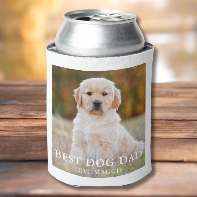 Porta-lata Foto personalizada do melhor Pai de cães (Criador carregado)