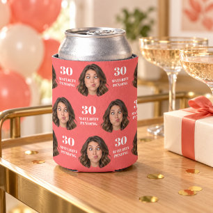Porta-lata Foto Personalizada Rosto 30 Maturidade Pendente Re