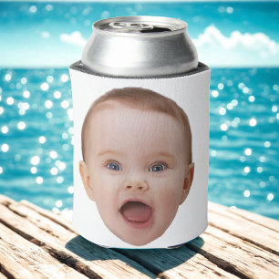 Porta-lata Foto personalizada, rosto de foto personalizado