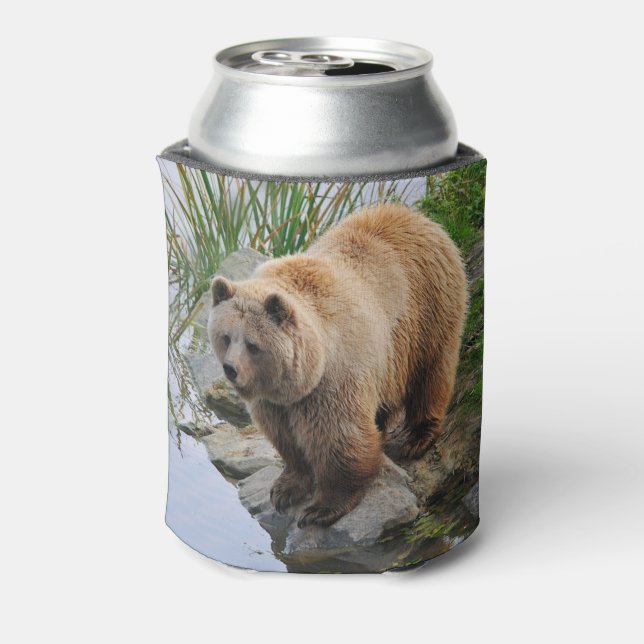 Porta-lata Fotografia de animais selvagens com urso grizzly (Can Back)