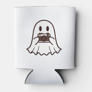 Porta-lata Fotógrafo Fantasma de Halloween Fofo
