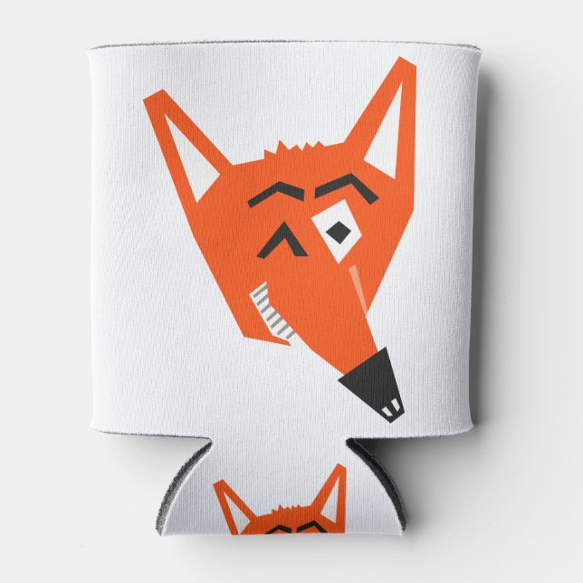 Porta-lata Fox Animal Cartoon Cunning Devious Evil Eye (Frente)
