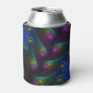 Porta-lata Fractal Abstrato de Disquete Moderno e Luminoso Co