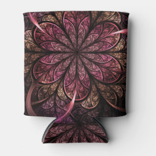 Porta-lata Fractal Bloom: Fusão rosa e Dourada