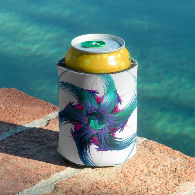 Porta-lata Fractal Fantasy Swirls Consegue Resfriar (Piscina in situ)