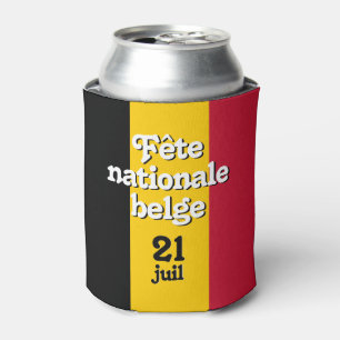 Porta-lata França Fête nationale belge Bandeira belga
