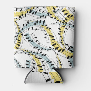 Porta-lata Frases Musicais: Fundo Branco Cheio.