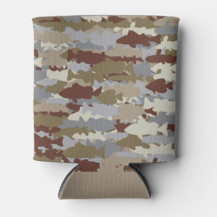 Porta-lata Frenesi de Peixes Camuflagem Marrom