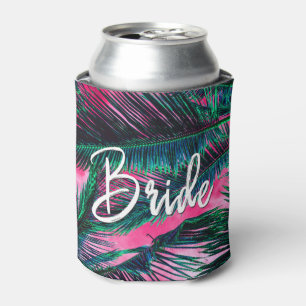 Porta-lata Frentes de árvores tropicais de verão tropicais co